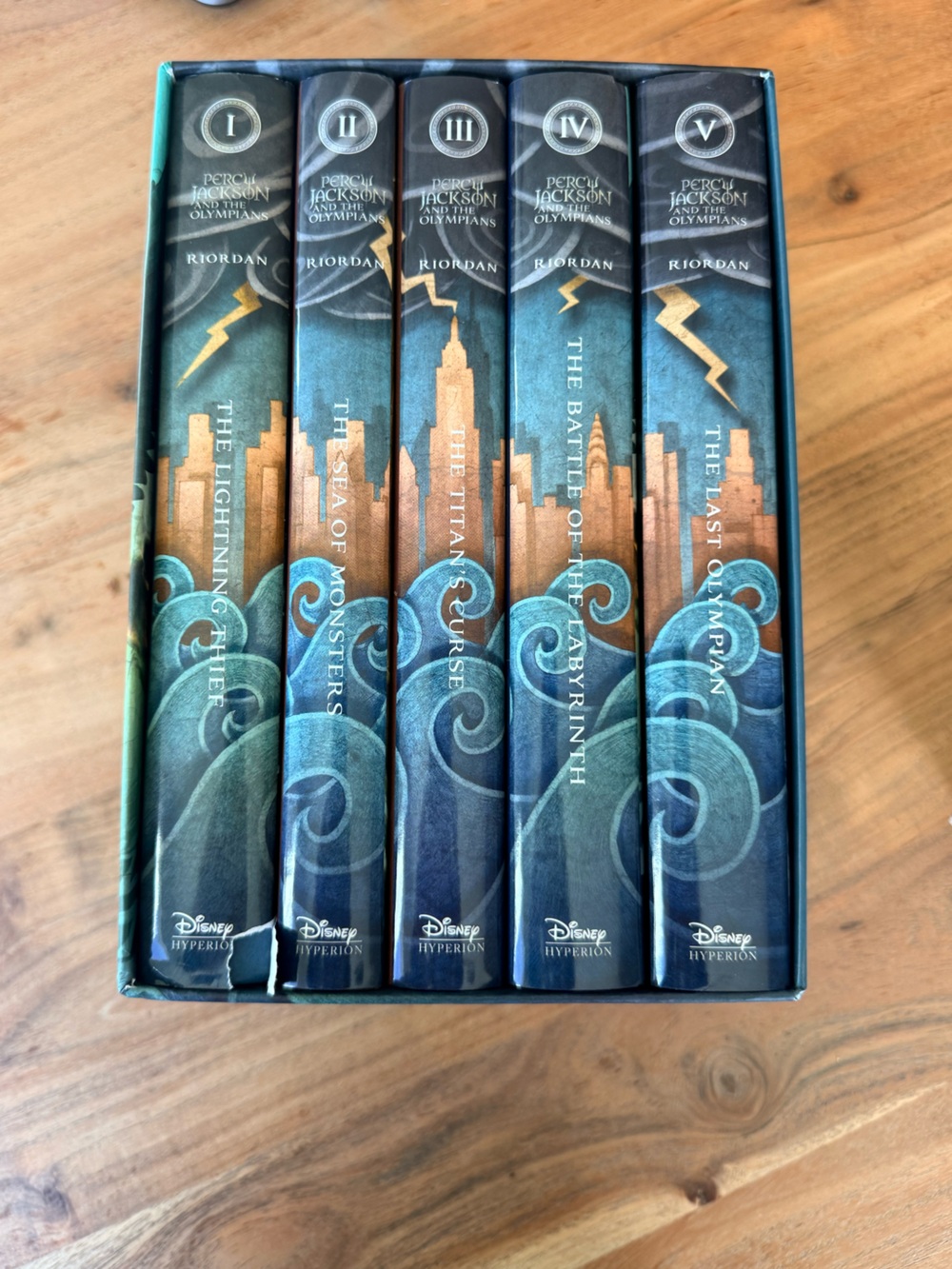 Brand New Disney Percy Jackson Hardcover Book Set Books 1-5 Rick Riordan